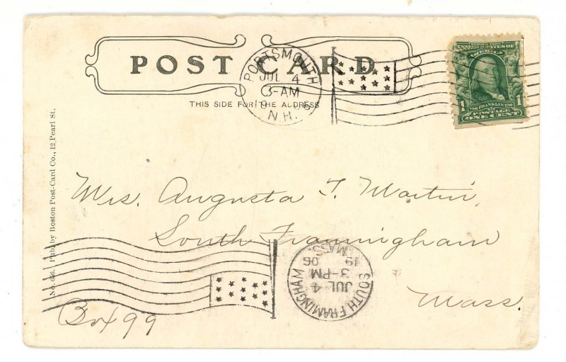 NH - Newcastle. Hotel Wentworth ca 1906  (worn)