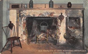 Old Fireplace at Poet Whitterier's Birthplace Haverhill, Massachusetts MA  