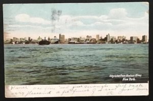 Sky Line from Hudson River New York 1905 H.C. Leighton Co 655 