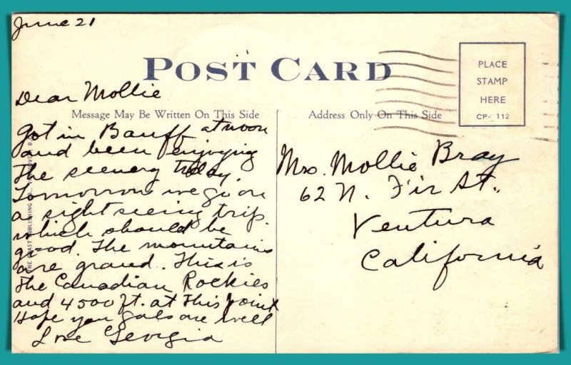 Canada, Banff - Bow Falls & Cascade Mountain  - [FG-507]