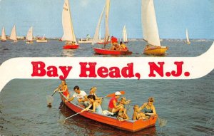 Bay Head New Jersey Greetings Sailboats Fishing Postcard AA52042