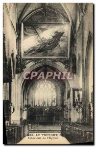 Old Postcard Treport Interior De L & # 39Eglise