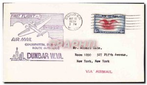 Letter USA 1st flight Dunbar May 12, 1939