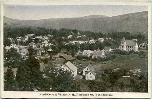 NH - North Conway. Aerial View looking toward Hurricane Mountain, the Academy...