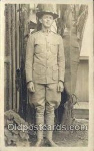 WWI Real Photo Military Soldier in Uniform Unused 