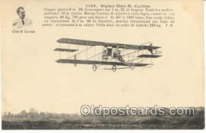 Early Air, Airplane Biplan Curtiss Unused 