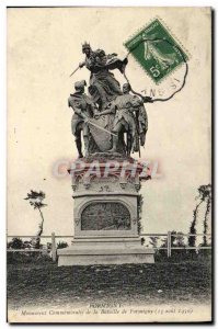 Postcard Old Formigny commemorative monument to the Battle of Formigny August...