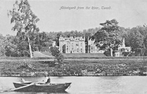 MELROSE SCOTLAND UK~ABBOTSFORD FROM THE RIVER TWEED~J CLAPPERTON PHOTO POSTCARD