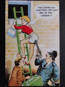 Chas: Bamforth & Co Policeman Theme FOR CRYING OUT LOUD FRED, NOT HALF WAY UP...