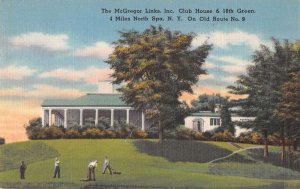 North Spa New York McGregor Links Club House Golf Course Postcard AA44538