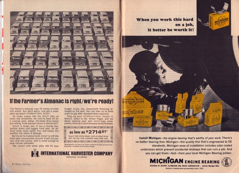 1966  Motor Service Booklet   8 x 6