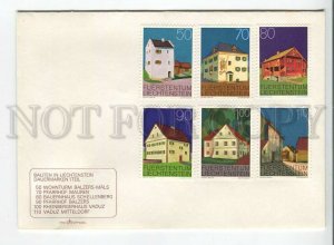 446074 Liechtenstein 1978 year FDC definitive stamps building