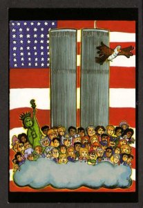 NY Twin Towers Artist Signed Cathy Nolan Museum Illustration New York City NYC