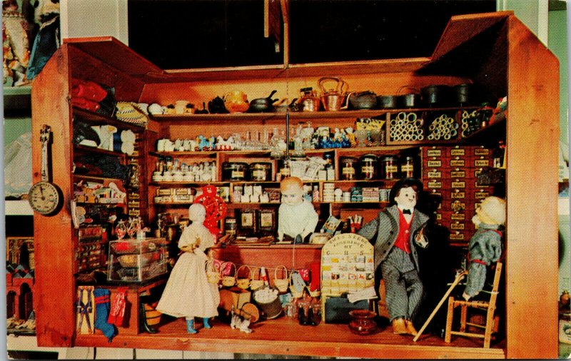 Vtg Old Country Store from Doll Museum Sand Lakes New York NY Unused Postcard