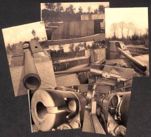 Lot of 6 postcards - The big German gun of Leugenboom at Moere, Belgium