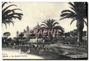 Postcard Old Nice Le Jardin Public