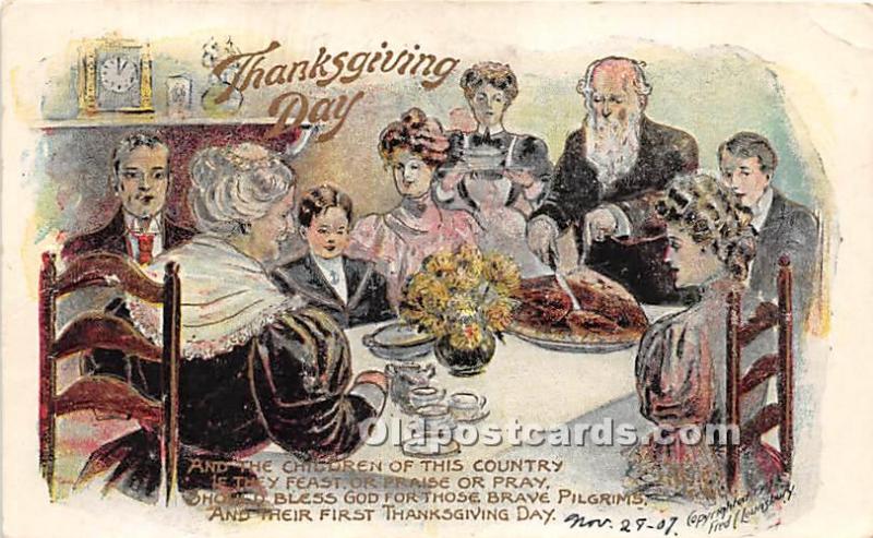 Artist Fred Lounsbury Thanksgiving 1907 