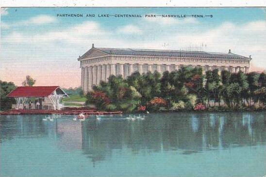 Tennesse Nashville Parthenon And Lake Centennial Park 1941