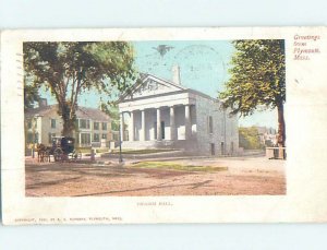 Pre-Chrome BUILDINGS SCENE Plymouth - Near Brockton Massachusetts MA AH6659