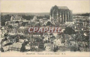 Old Postcard Beauvais Panorama taken from Saint Etienne