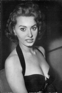 Sophia Loren Sexy Movie Star Actress 1950s RPPC Postcard 23-2092