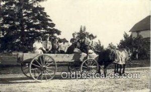 Horse Drawn Real Photo 1910 light wear close to grade 2, postal used 1910