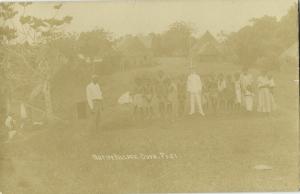 fiji islands, SUVA, Native Village (1910s) RPPC Postcard