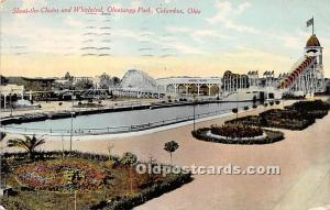 Shoot the Chutes and Whirlwind, Olentangy Park Columbus, Ohio, OH, USA 1910 l...
