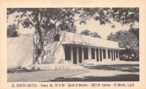 El Monte California El Barto Motel Front Entrance Vintage Postcard U661