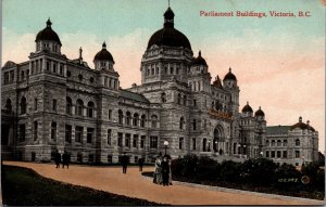 Canada Parliament Buildings Victoria British Columbia Vintage Postcard 09.97