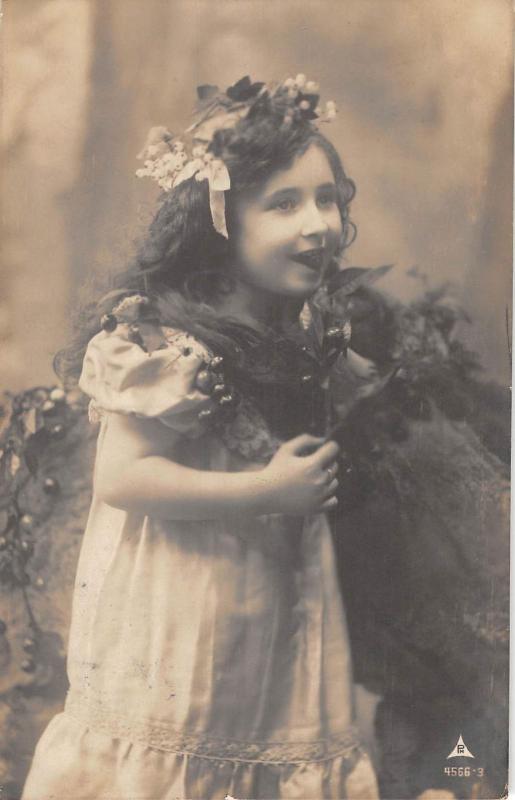 us381 pretty girl with flowers  poland real photo social history danzig gdansk