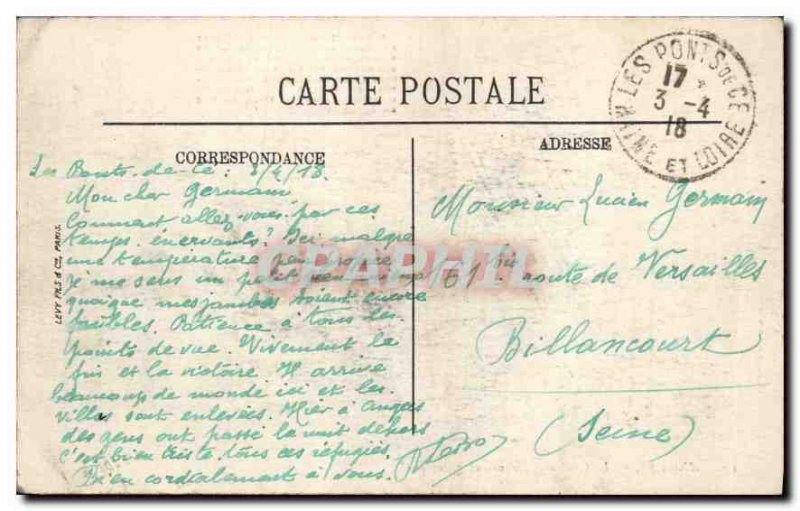Old Postcard Angers Chateau Historical Monument