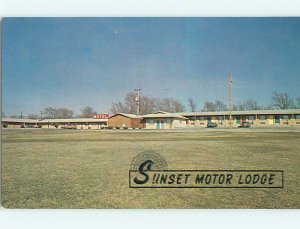 Unused Pre-1980 SUNSET MOTOR LODGE MOTEL & RESTAURANT El Dorado KS u4665
