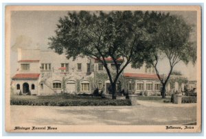 1938 Entrance Slininger Funeral Home Building Jefferson Iowa IA Vintage Postcard