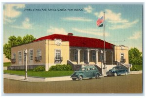 c1940's United States Post Office Building Cars Gallup New Mexico NM Postcard
