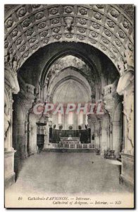Old Postcard Cathedral of Interior & # 39Avignon
