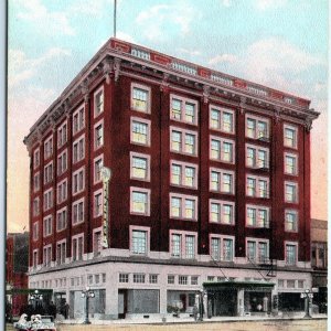 c1910s Iowa City, IA Hotel Jefferson Downtown Postcard Touring Car Unposted A120