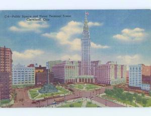 Linen PANORAMIC VIEW Cleveland Ohio OH hp4707