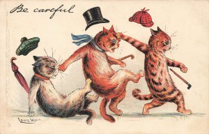 Be Careful The Two Step Louis Wain Early Raphael Tuck, Postcard