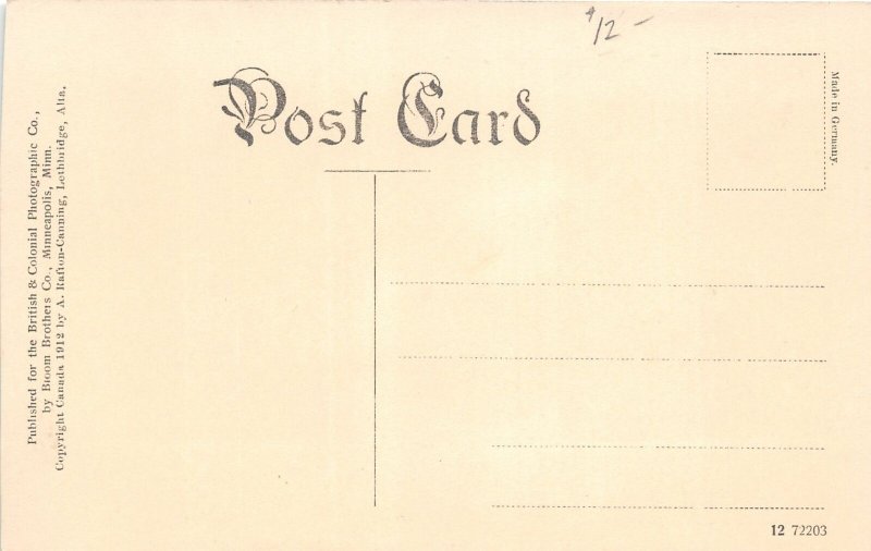 H46/ Lethbridge Alberta Canada Postcard c1910 Looking North Railroad Yard