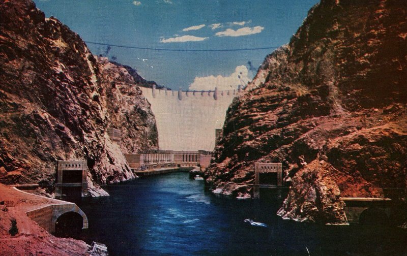 VINTAGE POSTCARD SPECTACULAR VIEW OF BOULDER DAM NEVADA