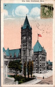 USA City Hall Cincinnati Ohio Vintage Postcard C033