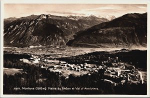 Switzerland Montana Plaine du Rhône et Val d'Anniviers Vintage RPPC C217