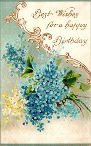 Birthday Best Wishes With Flowers 1912