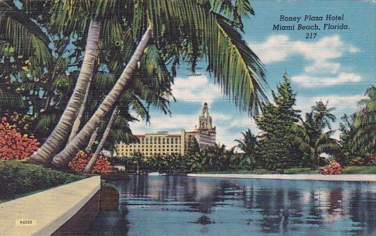 Florida Miami Beach Roney Plaza Hotel 1953