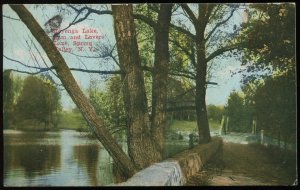 Heyenga Lake, Dam and Lover's Lane, Spring Valley, NY. Vintage ZIM postcard