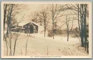HAVERHILL MA WHITTIER'S BIRTHPLACE VINTAGE REAL PHOTO POSTCARD RPPC