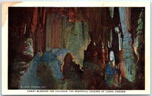 Postcard - Christ Blessing The Children, The Beautiful Caverns Of Luray, VA