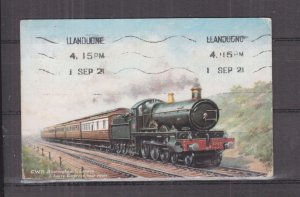 GREAT BRITAIN, GWR BIRMINGHAM TO LONDON EXPRESS TRAIN, 1921 ppc., used.