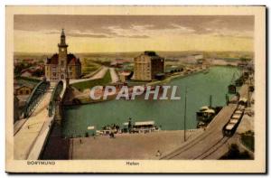 Old Postcard Dortmund Hafen